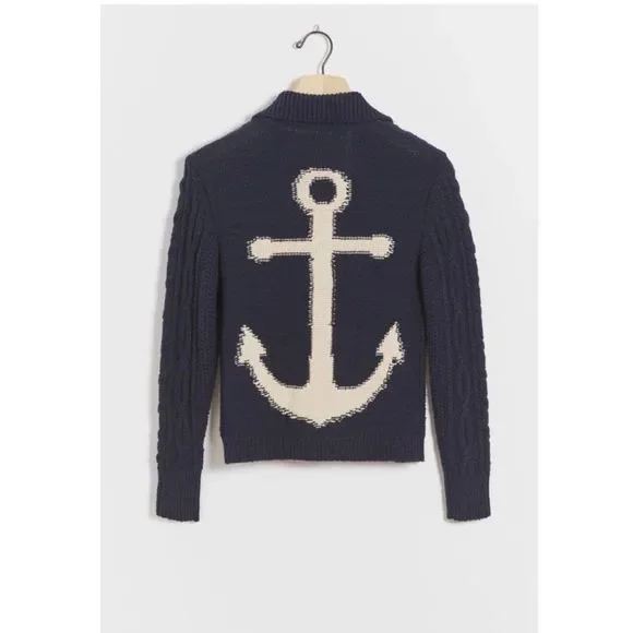 Anchors Away! Cableknit Cardigan NWT S - Picture 13 of 14